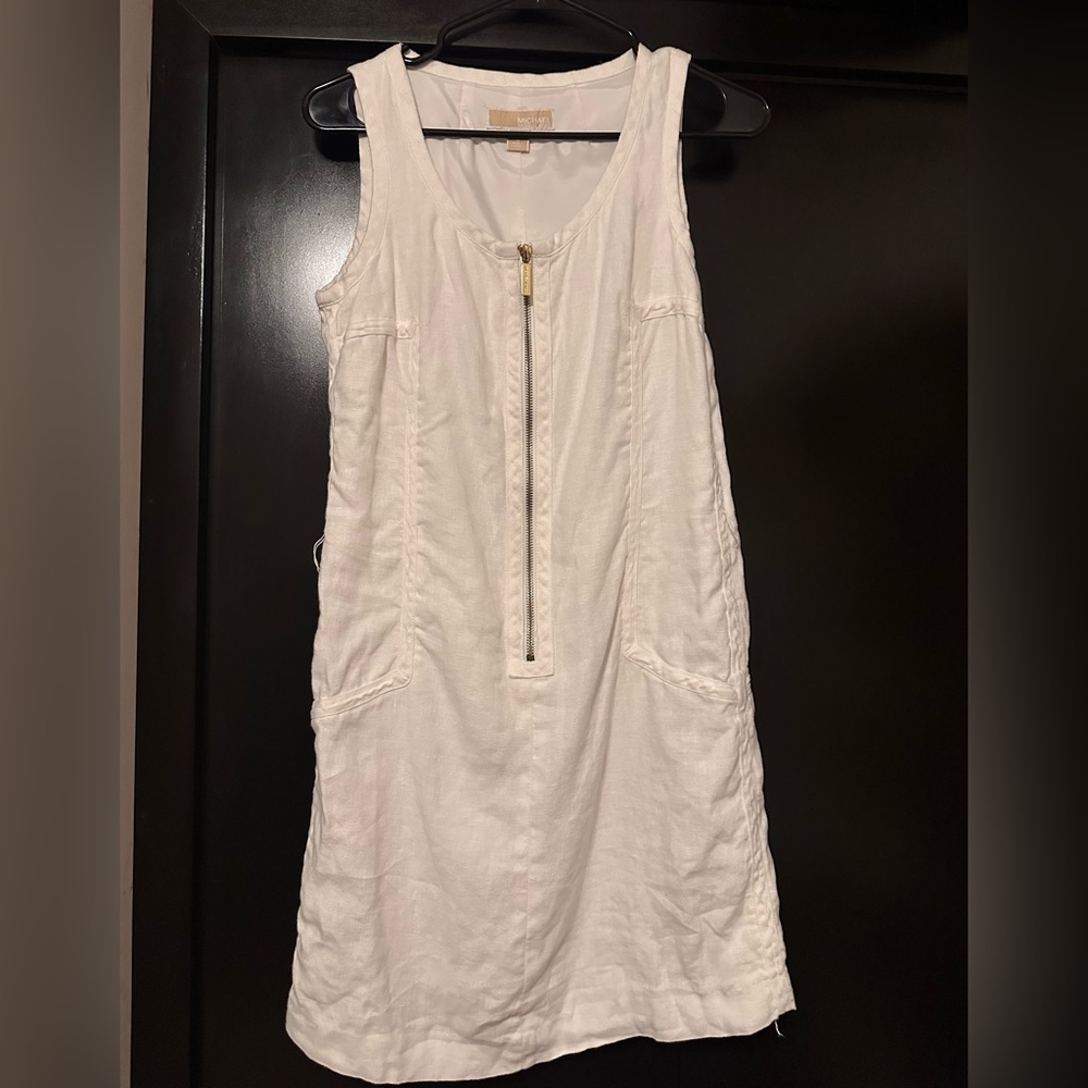 Michael Kors Cream Dress with Elegant Zipper